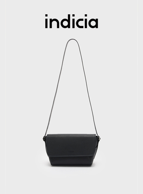 indicia标记包包简约通勤风百搭单肩牛皮黑色气质方包 AM2C4BP375
