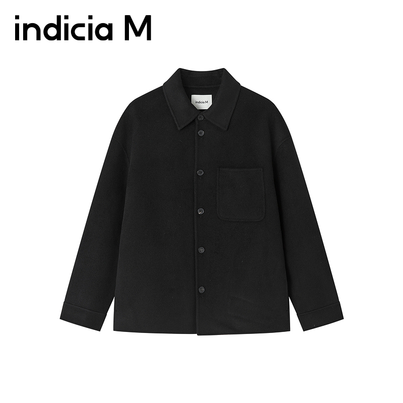 indiciaM标记男装商场同款2025冬新款简约通勤毛呢大衣M2D5DY184B
