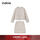 半裙套装 indicia标记商场同款 宽松羽绒服轻薄气质短款 F2D4TZ748F