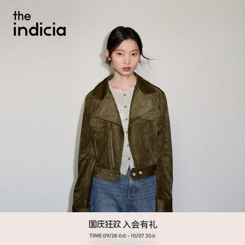 the indicia标记2026秋季新款复古显白酷感机车风皮衣 L2C6PY216Z