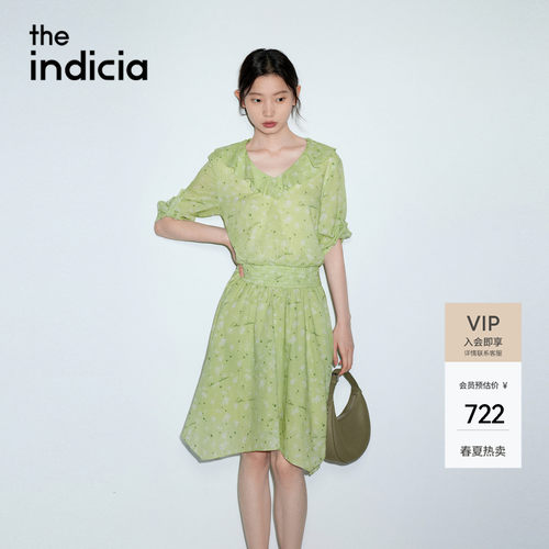 the indicia标记2026夏季新款清新文艺气质不规则连衣裙L2B6LQ174