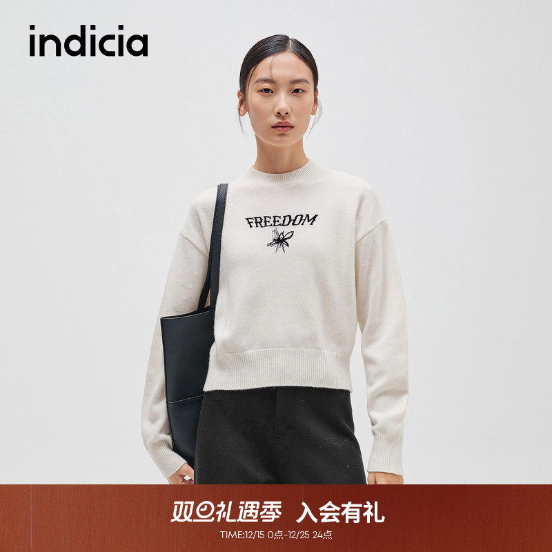 indicia标记时尚设计感毛衫