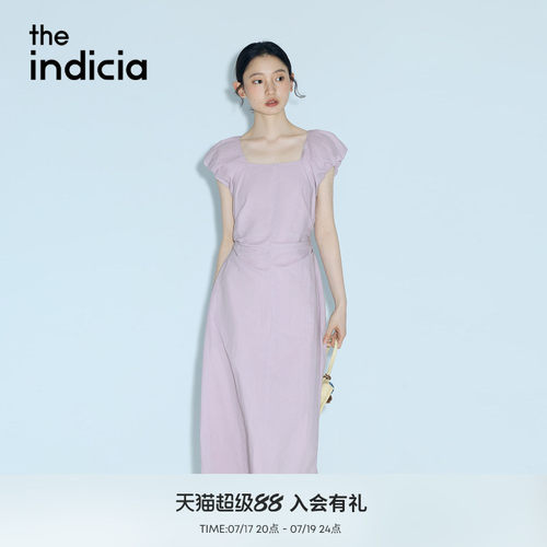 the indicia标记2026夏季新款温柔气质显白香芋紫连衣裙L2B6LQ168