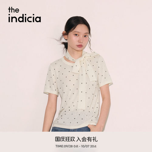 the indicia标记2026秋季新款法式复古氛围波点针织衫 L2C6ZZ256Y