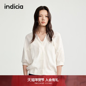 亚麻衬衫 indicia标记2025秋新款 慵懒随性蝙蝠袖 时髦外搭L2C5CS142