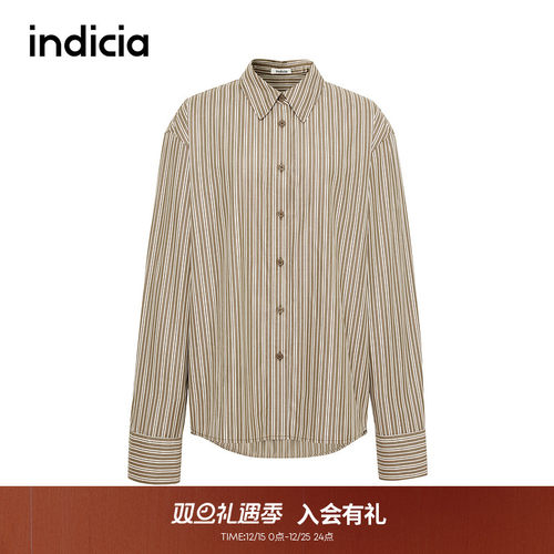 indicia标记老钱风法式衬衫