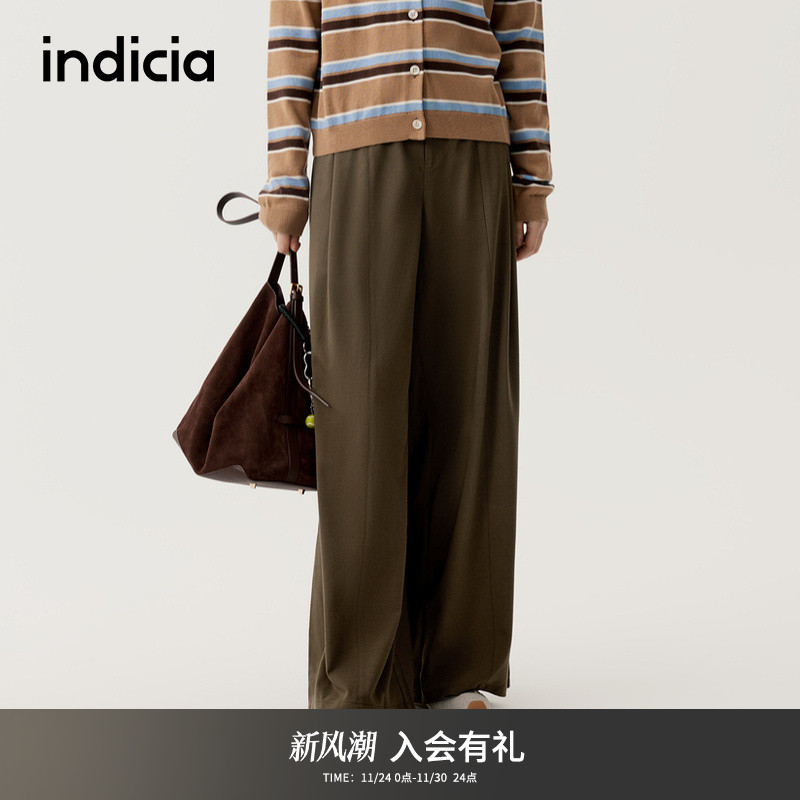 indicia标记美拉德风宽松休闲裤