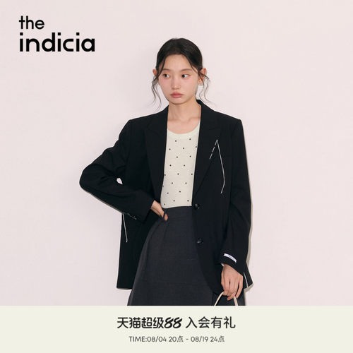 the indicia标记2026秋季新款艺术感撞色明线设计西装 L2C6XZ236Z