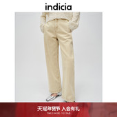 indicia标记商场同款 早春简约通勤休闲百搭直筒牛仔裤 6A401NK040N