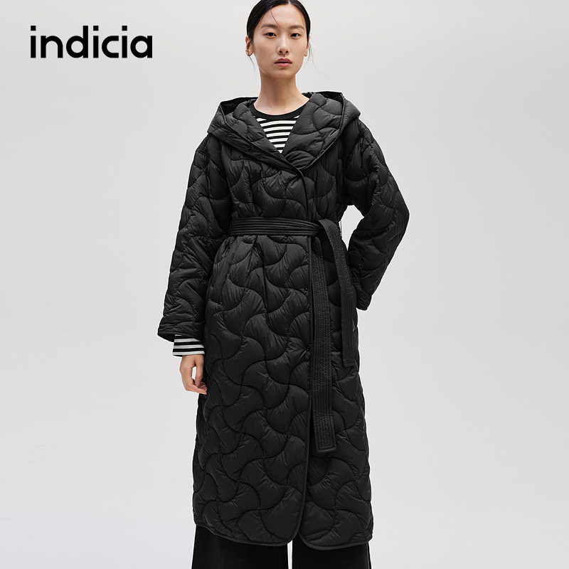 indicia标记连帽百搭羽绒服