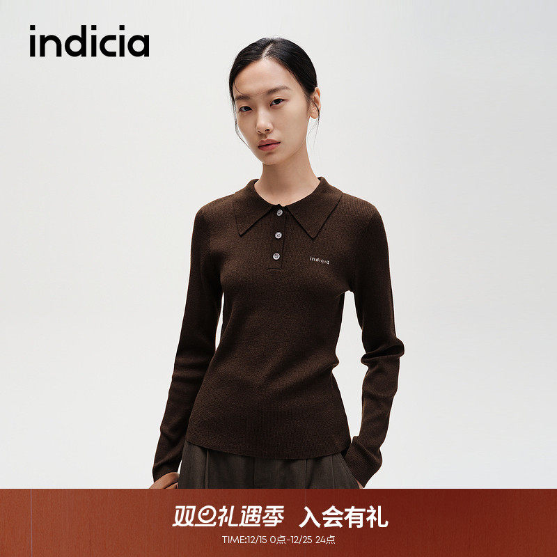 indicia标记美拉德风针织衫