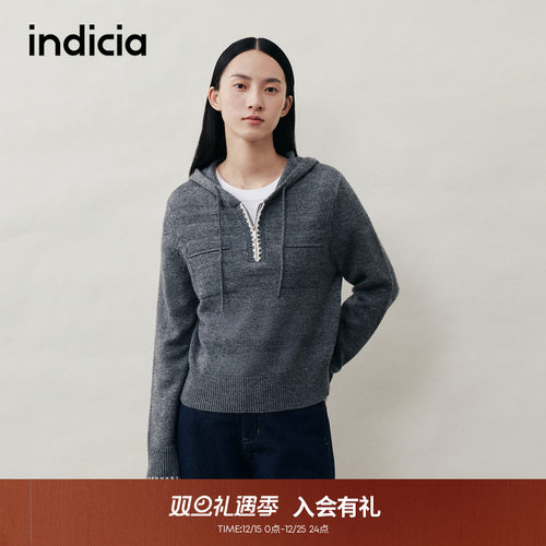 indicia标记2025冬季新款慵懒松弛感舒适显高百搭款毛衫L2D5MS293