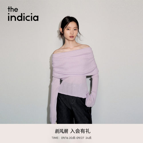 the indicia标记2026秋季新款雾面香芋紫氛围感针织衫 L2C6ZZ209Z