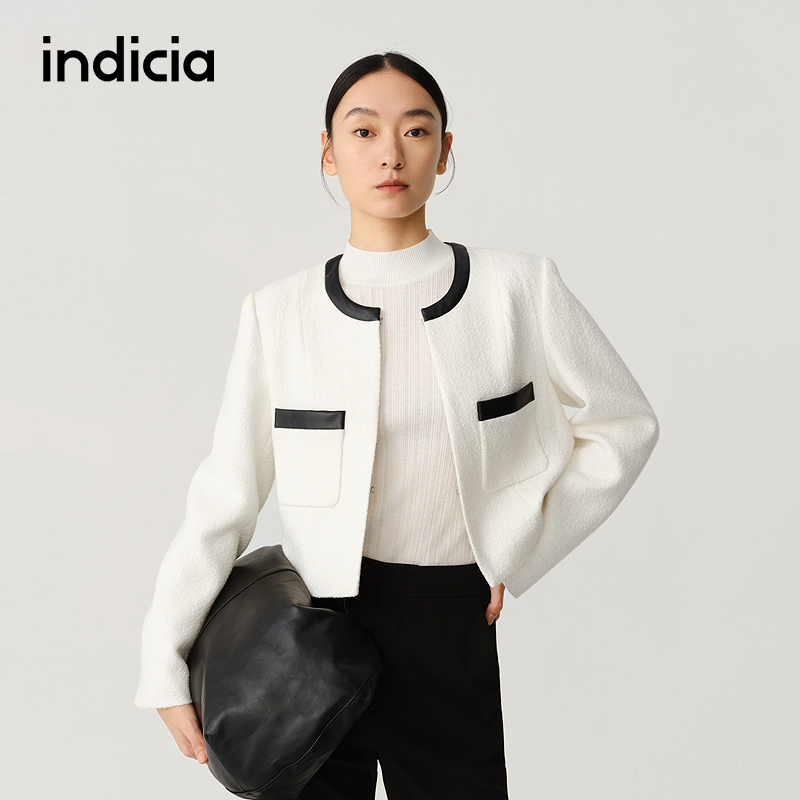 indicia小香风短款短外套