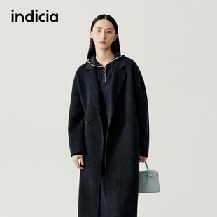 新款 indicia标记25年冬季 老钱风气质大衣F2D5DY532C 商场同款