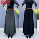 宽松大脚裤 垂感阔腿裤 松紧高腰中老年妈妈款 大码 秋冬新款 高档裙裤