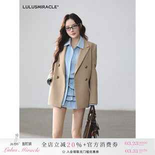 高智感通勤风戗驳领休闲西装 经典 外套女 新意老钱 LulusMiracle