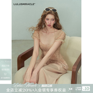 Lulusmiracle【暮光之下】法式波点气质夏上衣吊带短袖领口防走光
