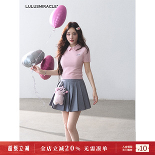 LulusMiracle 少女笔记 miu系高智感100羊毛针织上衣半身裙套装