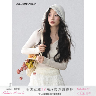 针织衫 早春莱赛尔绵羊毛蕾丝连帽长袖 雅典娜打底 LulusMiracle