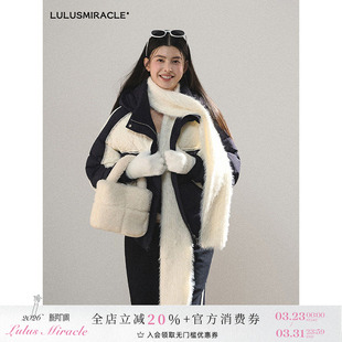 羽绒服女 90绒蕾丝拼接保暖连帽三防短款 Lulusmiracle 面包超人