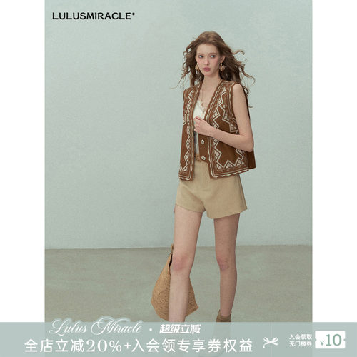 高腰律动驼色摩登短裤西装无品牌