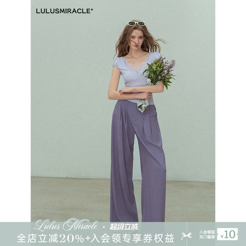 感抗起皱LulusMiracle休闲高腰