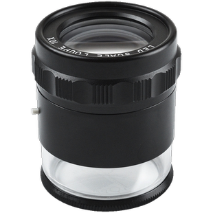 放大镜鉴定专用高清高倍带刻度带led灯光源印刷网点网板照布邮票钱币目镜显微镜验钞100手持60桌面10倍1000