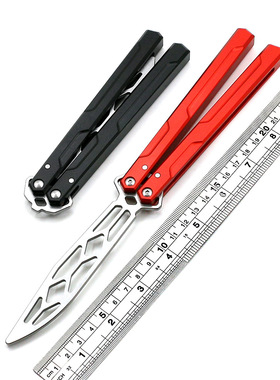 穗锋lucha 绿茶5150蝴蝶刀CSGO未开刃甩刀高品质一体铝轴套工具