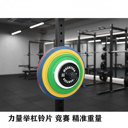 力量举竞赛杠铃片配重铸铁健身
