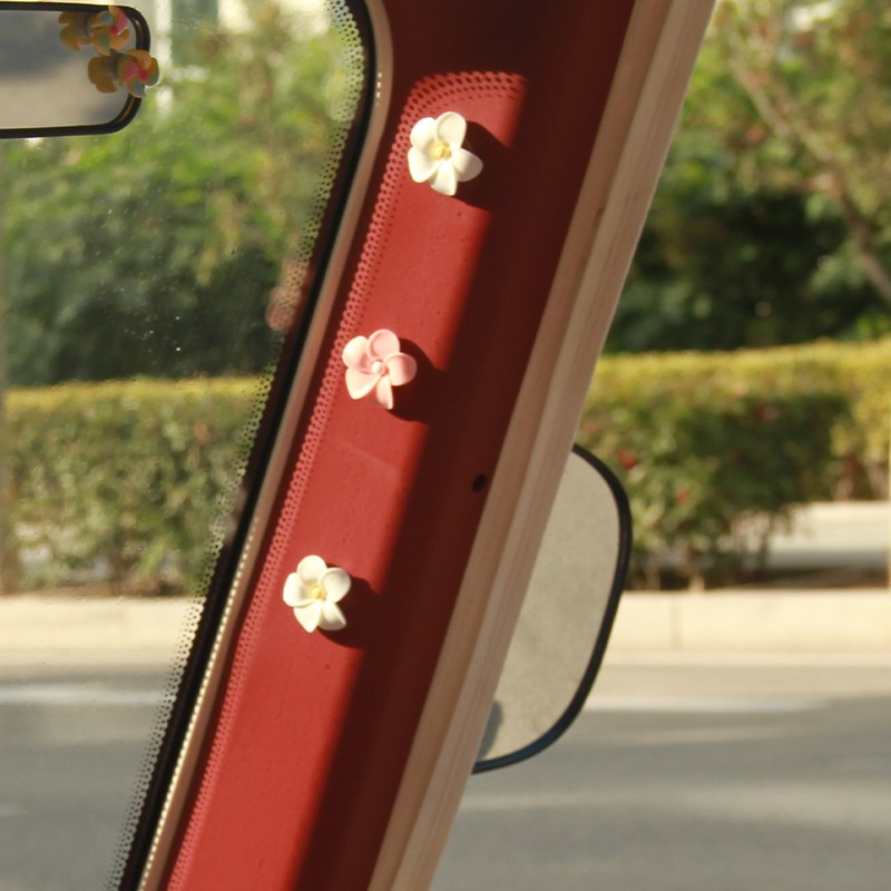 适用雅迪cl12三轮车装饰配件立体小花贴纸可爱女生diy电动车配饰