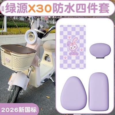 【三件套】适用绿源X30脚垫座套