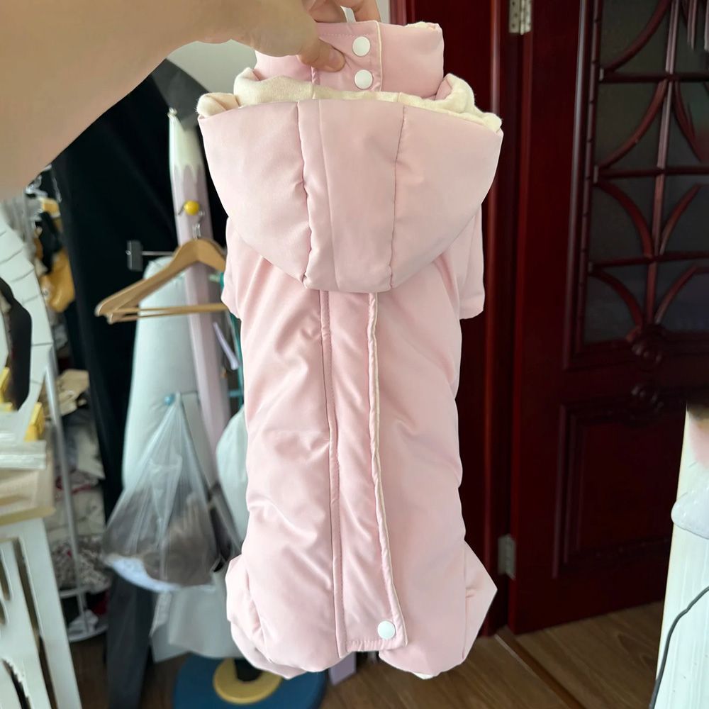 宠物棉服加厚四脚衣服包肚防寒狗狗泰迪冬装小型比熊牵引保暖棉衣