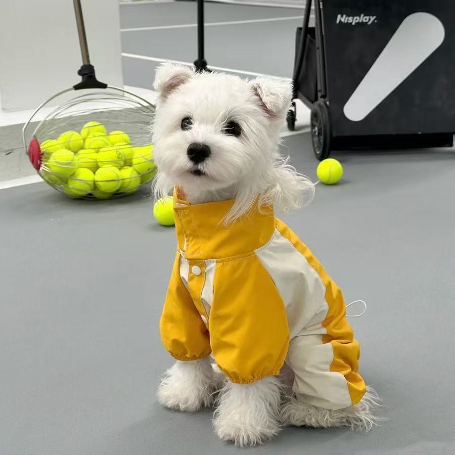 狗狗衣服小型秋冬春秋薄款宠物冲锋衣外出春秋泰迪比熊雪纳瑞牵引