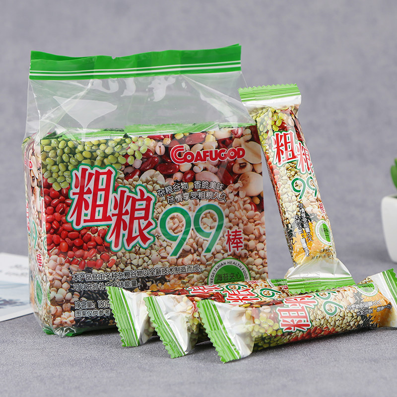 卡富粗粮99棒海苔味坚果杂粮谷米果卷经典夹心膨化非油炸儿童零食