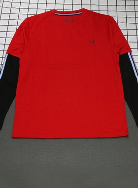 Leo Messi 梅西男女款拼接切缝长袖圆领运动T恤LM007