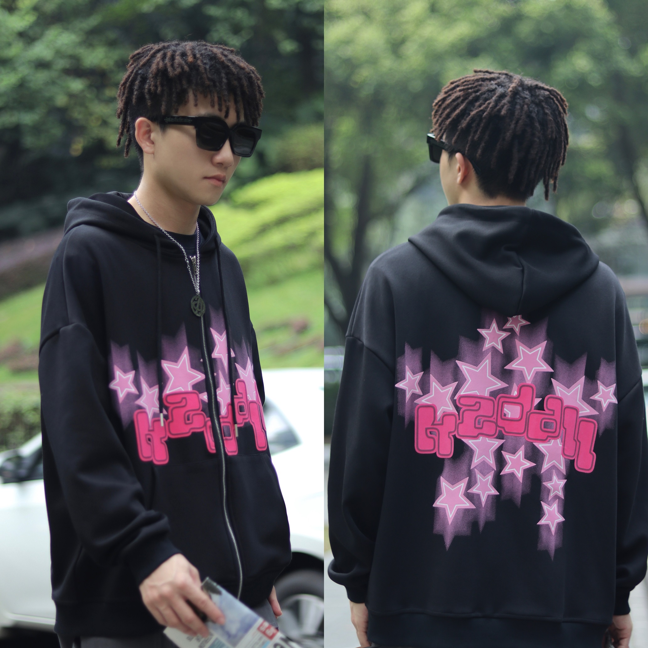 KZDALL星星卫衣美式复古秋冬