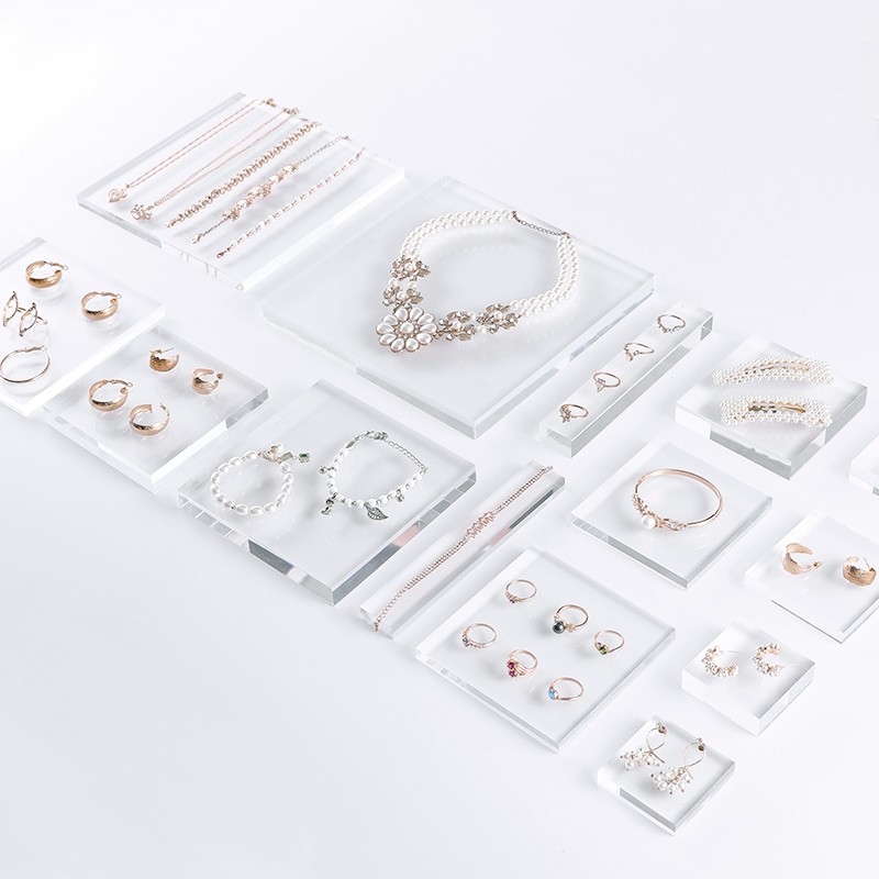 饰品陈列展示板拍照道具亚克力底座方块耳环手镯首饰展示架摆摊