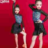女童练习练功服演出表演服 拉丁舞蹈服套装 洛利塔少儿女孩秋季 新款
