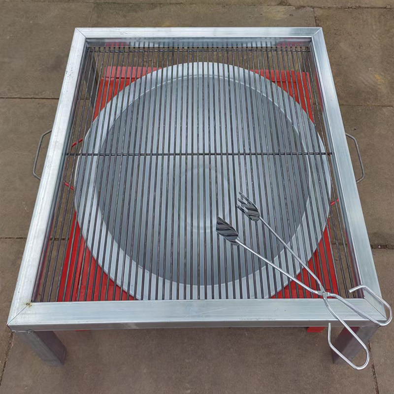 大号户外烧烤架子家用烧烤炉木炭烧烤桌商用摆摊加大特厚烤桌方形