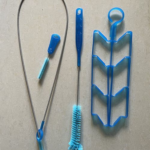 户外骑行登山揹包饮水袋水囊水管清洗刷晾水架子四件清洁套组工具