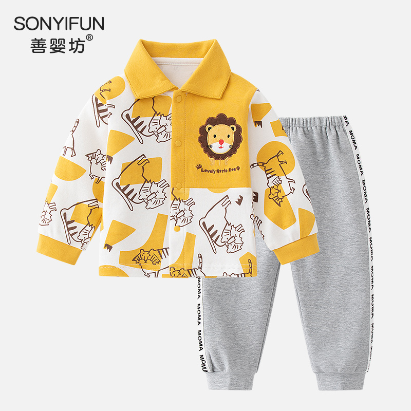 小童男童春款纯棉套装帅气时尚休闲外出两件套潮童宝宝卫衣1-5岁3