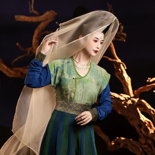 襦一坊丨帷帽 汉服长纱帷帽唐制短纱真丝绡幕篱帽汉服配饰