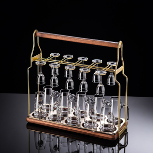 小酒s杯一口杯酒盅水晶玻璃分酒器白酒家用酒 十全十美白酒杯套装