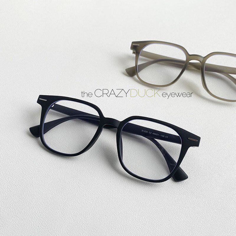 日系韩版哑光磨砂近视眼镜男粗边黑色方框女铆钉文艺平光配度数潮