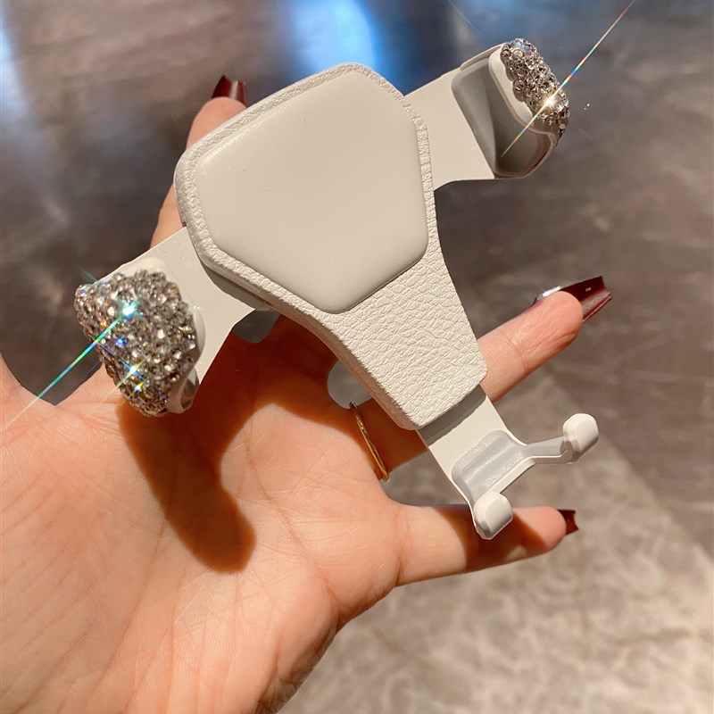 车载手机支架高颜值镶钻汽车通用导航出风口固定支撑轻奢车内饰品