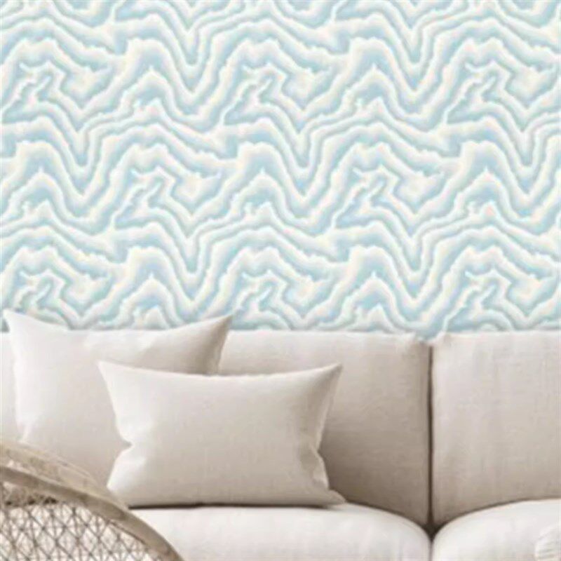 祥云壁纸现代简约几何轻奢背景墙纸抽象波浪酒店老人Y房墙布壁画