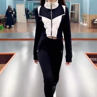 儿童模特训练服女童直筒幼儿形体礼物仪童模练功服T台走秀潮服秋