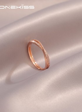 莫比乌斯环素圈精致交叉戒指女2024新款爆款小众设计高级感指环