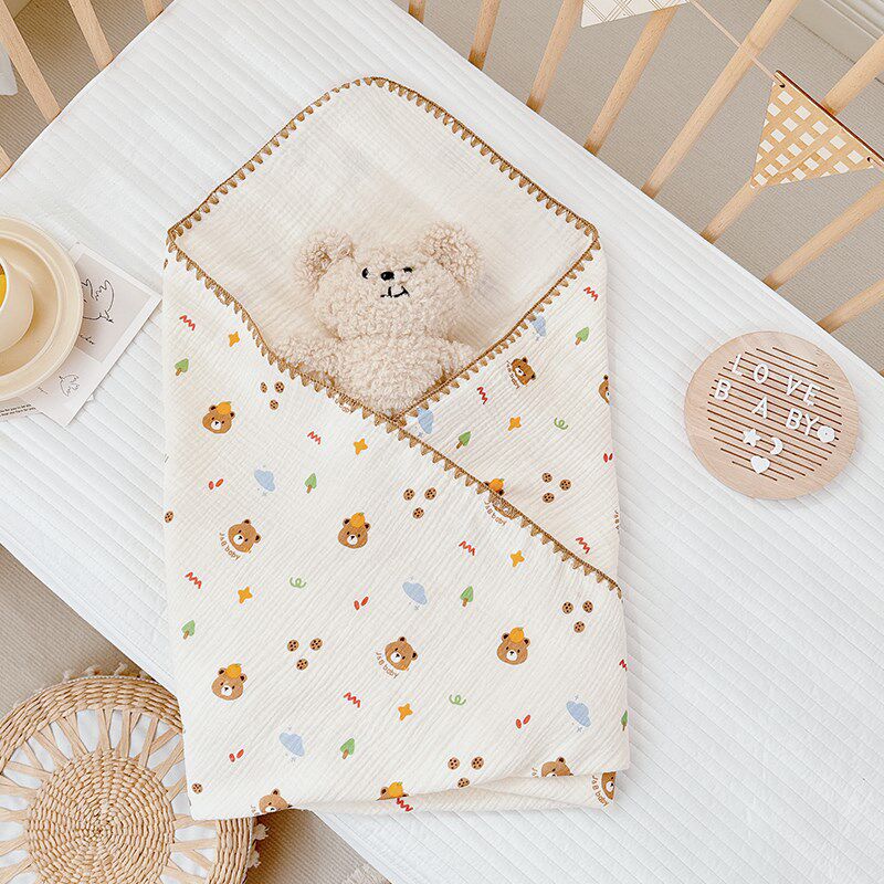 新生婴儿包单春夏款纯棉纱布春季抱被初生宝宝P包巾被襁褓产房用